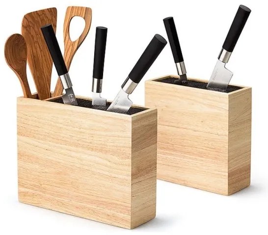 Continenta C3314 - Portacoltelli con inserto flexi 22x9x21,5 cm gomma fig