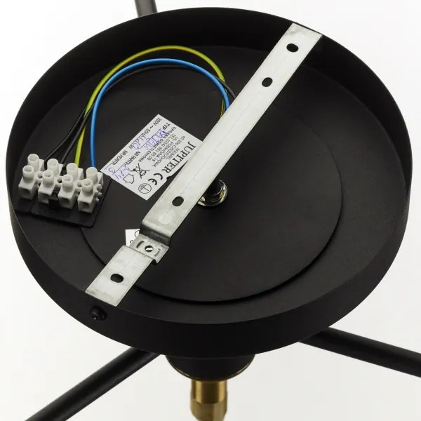 Jupiter 2031 - Lampadario a plafone FIGARO 4xG9/10W/230V nero/oro/beige