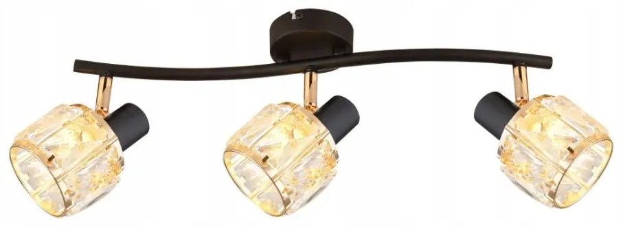 Faretto DUBAI 3xE14/40W/230V nero/oro