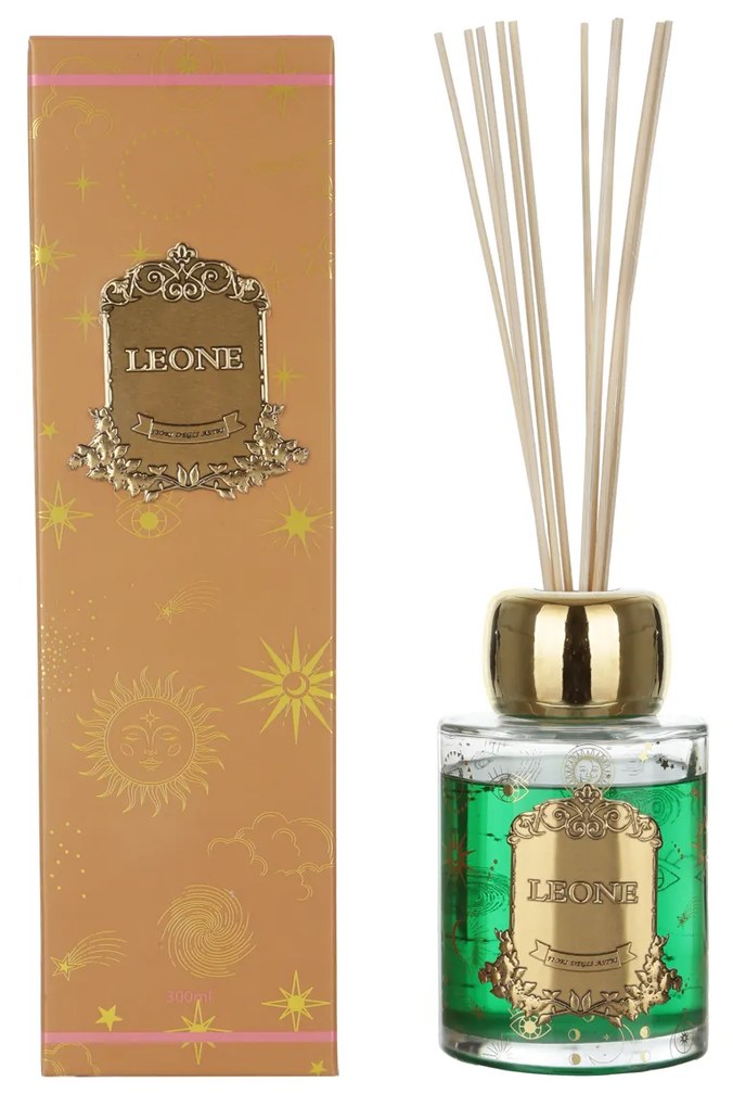 Diffusore ambiente 300 ml Leone Zodiaco con bastoncini
