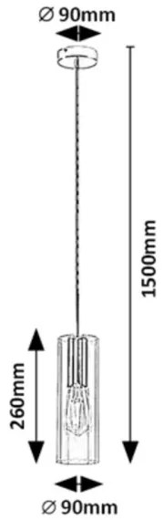 Rabalux 72050 - Lampadario a sospensione con filo ESTA 1xE27/40W/230V limpido/oro