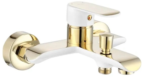 REA-B9932 - Set per vasca BLOOM opaco bianco/oro