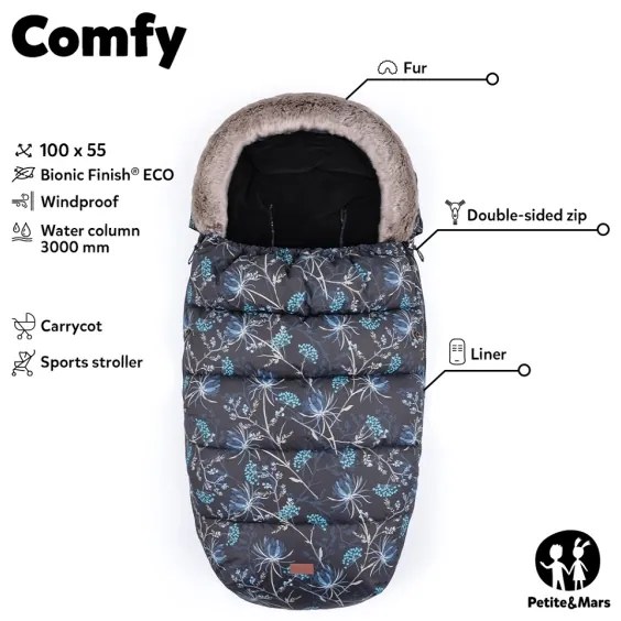 PETITE&MARS - Coprigambe per bambini 4in1 COMFY Forever nero