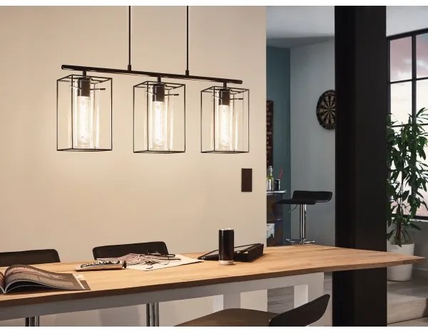 Eglo 49496 - Lampadario LONCINO 3xE27/60W/230V