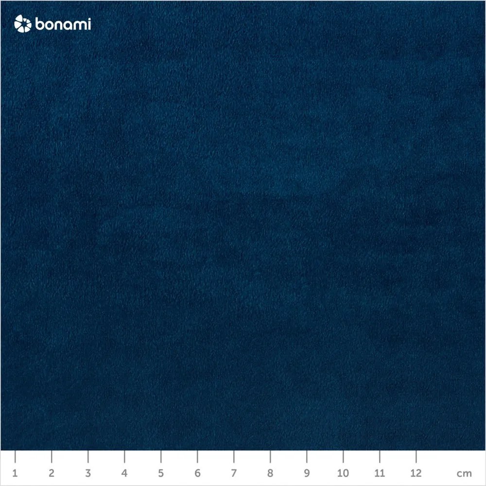 Letto matrimoniale imbottito blu scuro con spazio contenitivo 140x200 cm Flip - Ropez