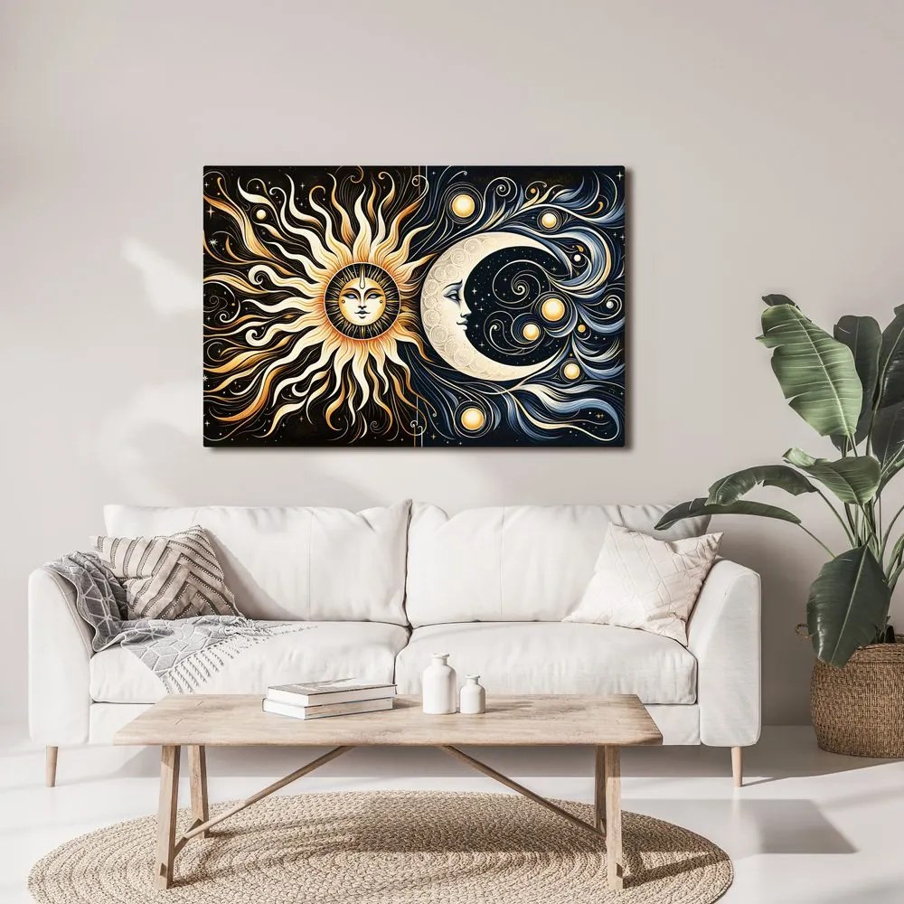 Quadro su tela – Sole e luna