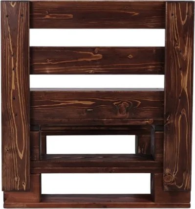 Poltrona pallet divano 80x61 cm legno per taverna bar giradino Noce