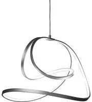 Sospensione Shine 5 Design Moderno Led Integrato 48W Argento