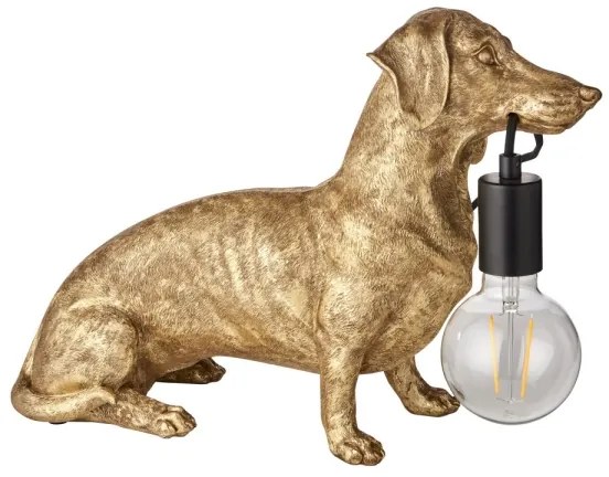 Endon 101187 - Lampada da tavolo DACHSHUND 1xE27/10W/230V oro