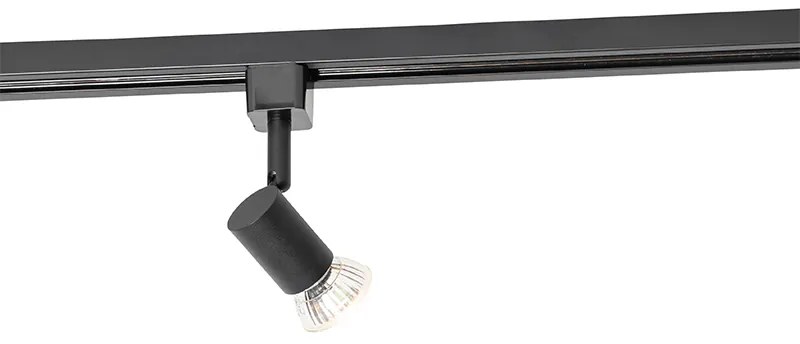 Faretto per binario moderno nero monofase - Jeany