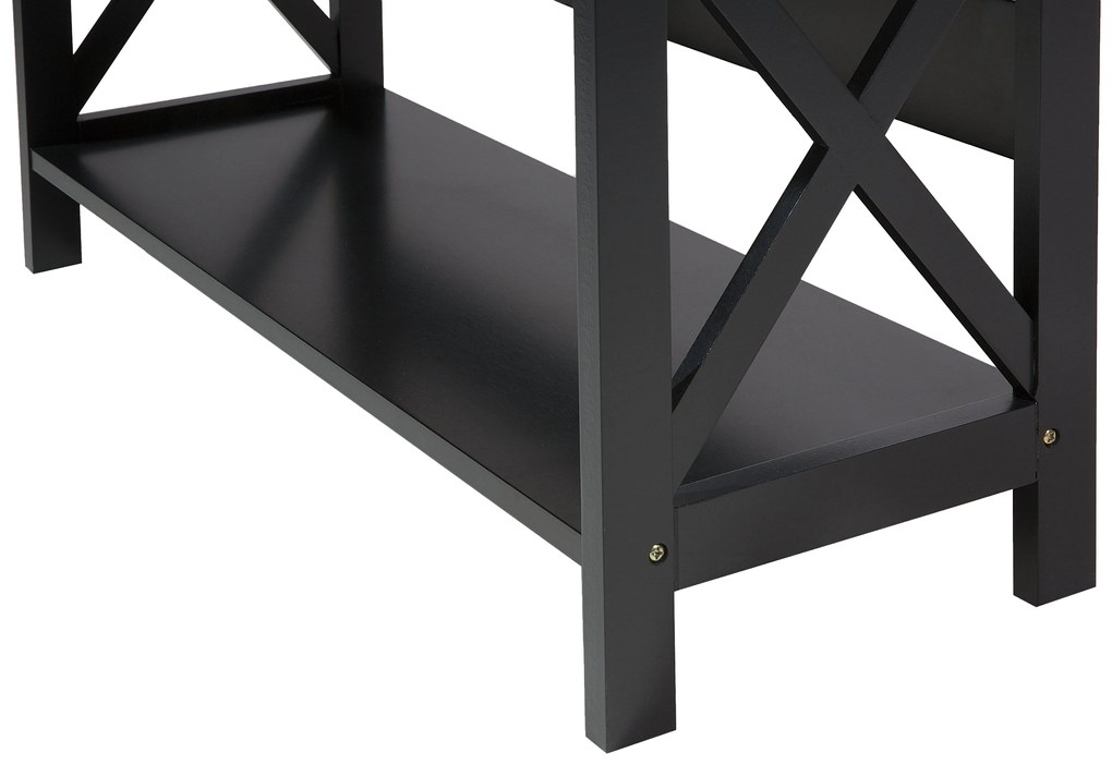 Set di mobili da ufficio legno chiaro e nero FOSTER/CALVIN Beliani