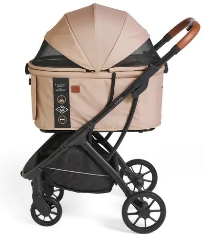Fikago - Passeggino per cani e gatti AGILE HUGGY beige