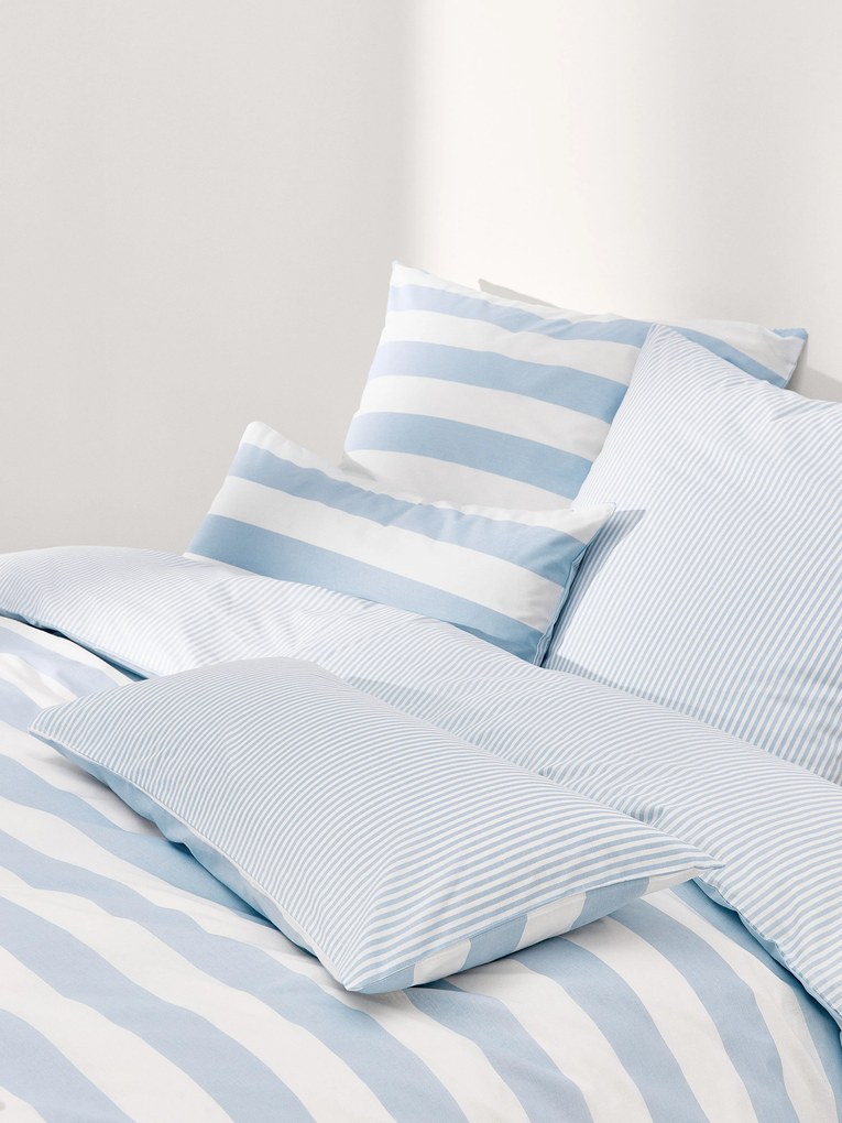 Copripiumino reversibile in cotone a righe Lorena