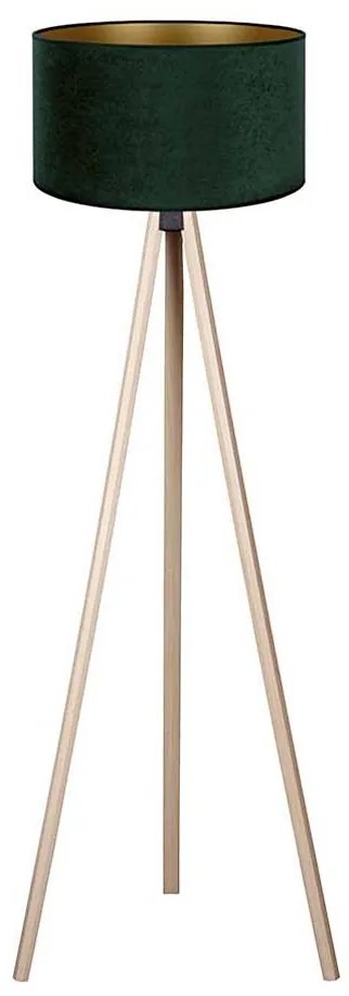 Brilagi - Lampada con piedistallo VELVET 1xE27/60W/230V beige/verde