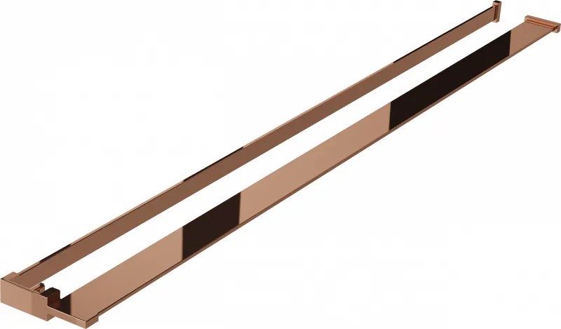 Mexen mensola per parete doccia con ringhiera per asciugamani, oro rosa - 800-02-60