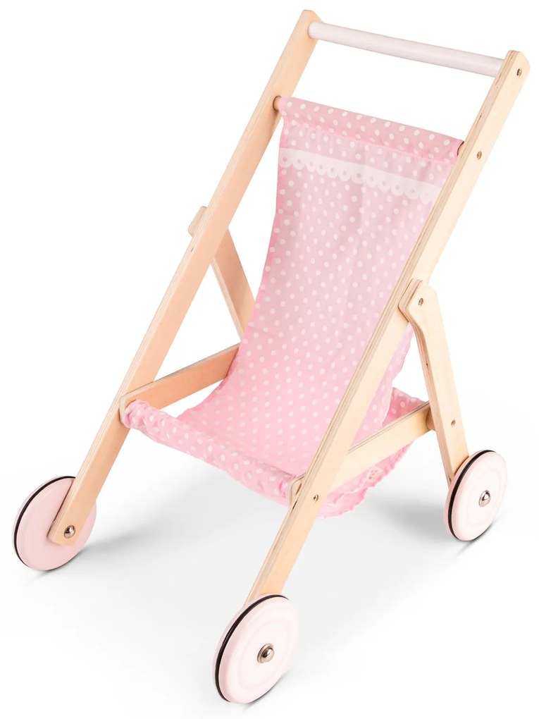 Passeggino in legno per bambole