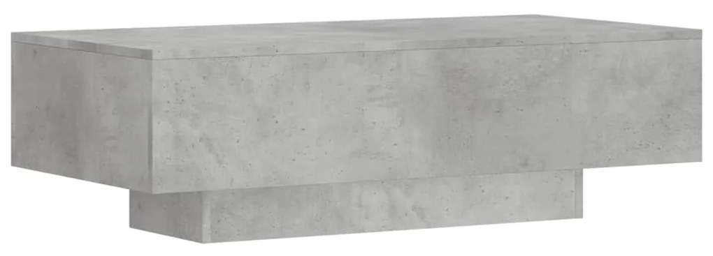 Tavolino salotto grigio cemento 100x49,5x31cm legno multistrato