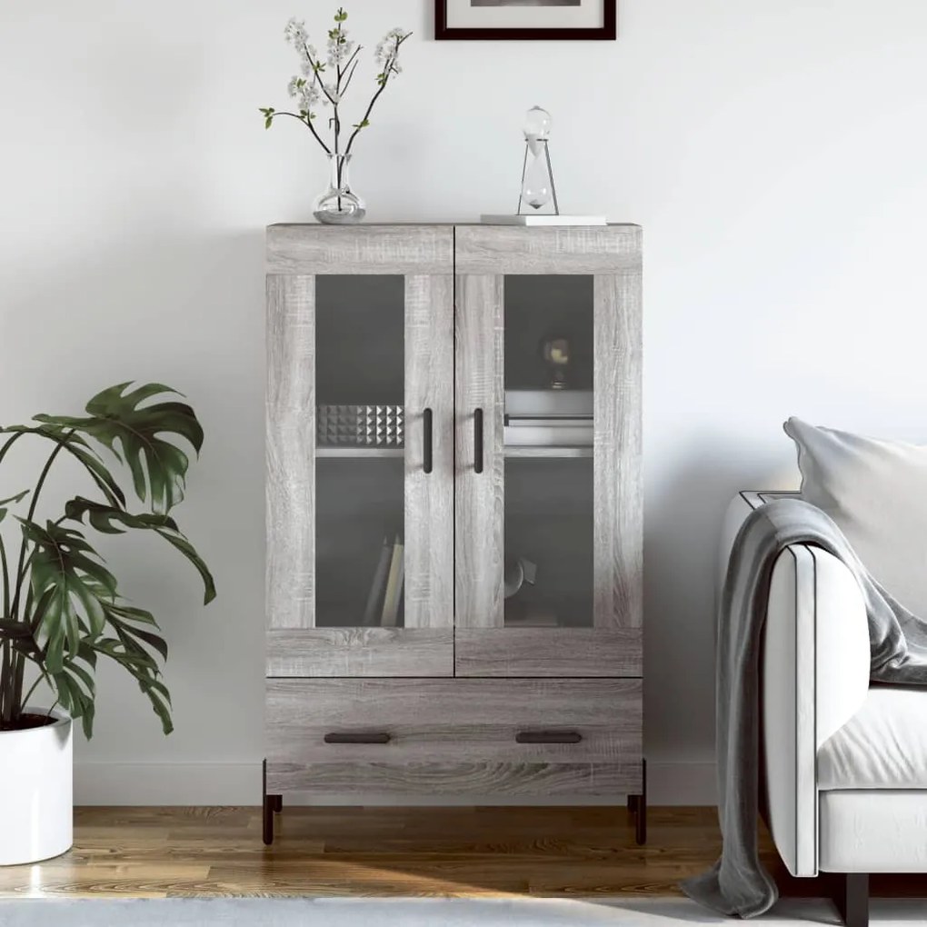 Credenza Grigio Sonoma 69,5x31x115 Cm İn Legno Multistrato /