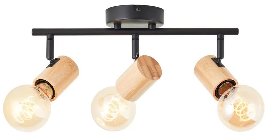 Brilliant - Faretto KERRY 3xE27/40W/230V nero/bambù