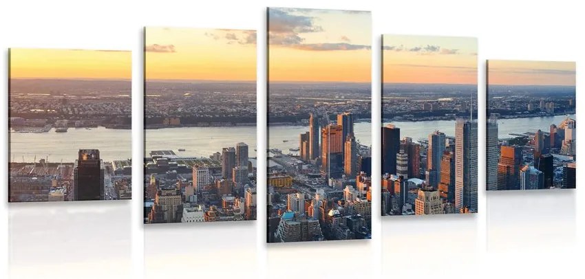 Quadri 5 pezzi – Panorama di New York