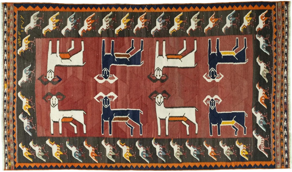 Kilim Tappeto persiano 160x270 Rosso (Iran) Tessuto A Mano