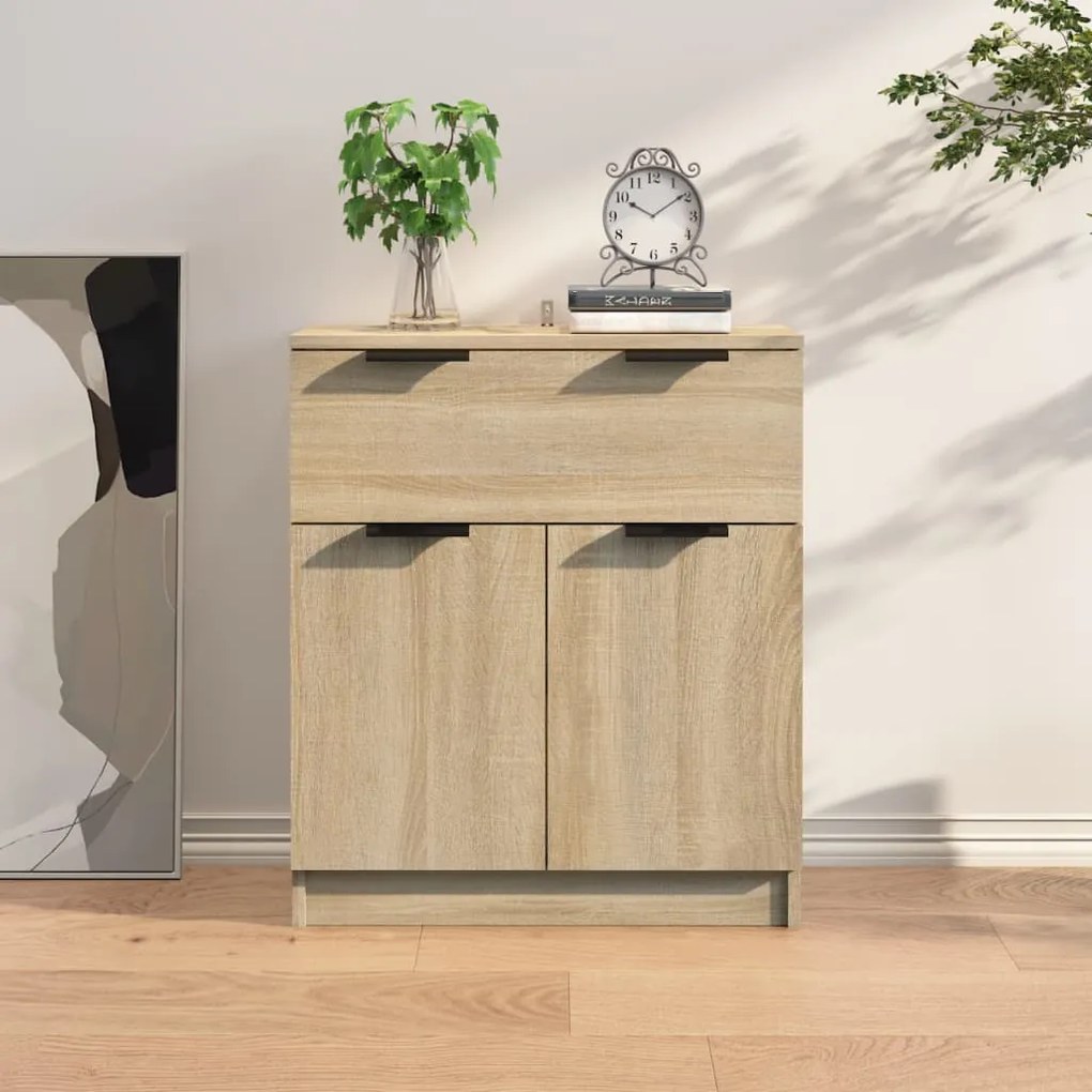 Credenza Rovere Sonoma 60x30x70 cm in Legno Multistrato