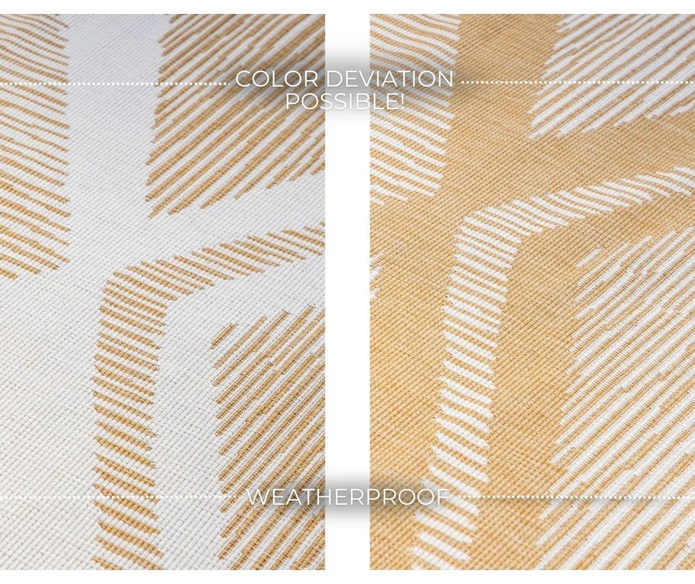 Tappeto per esterni giallo ocra e crema 160x230 cm Gemini - Elle Decoration