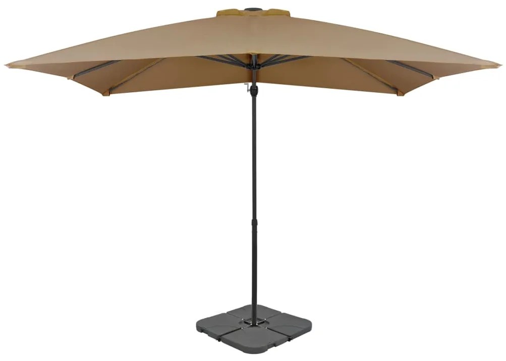 Ombrellone Da Giardino Con Base Portatile Tortora /