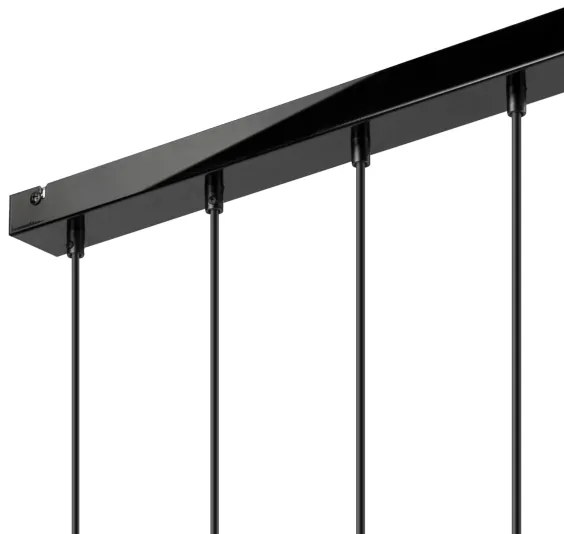 Lampadario a cavo SIMON 5xE27/60W/230V nero