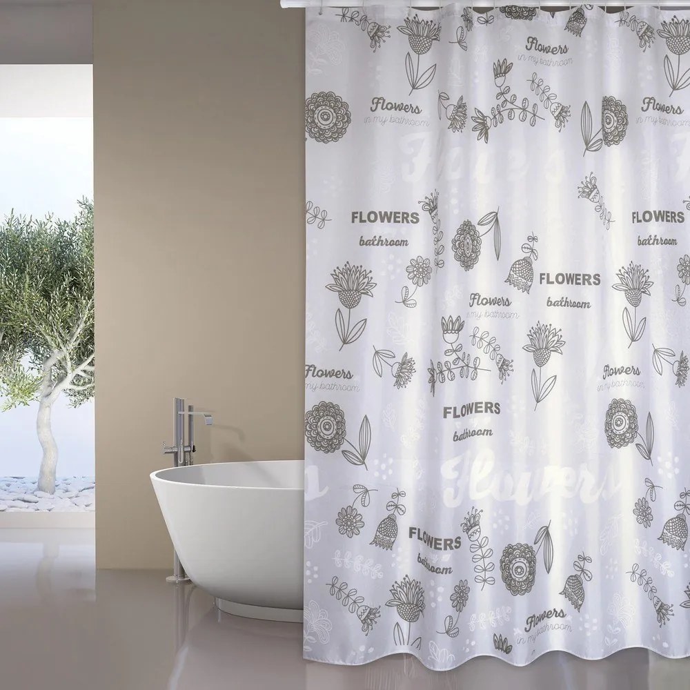 Tenda per doccia 180x200 cm Flowers – MSV