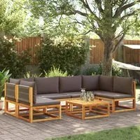 Set Divano da Giardino 7 pz con Cuscini Legno Massello Acacia 3278840