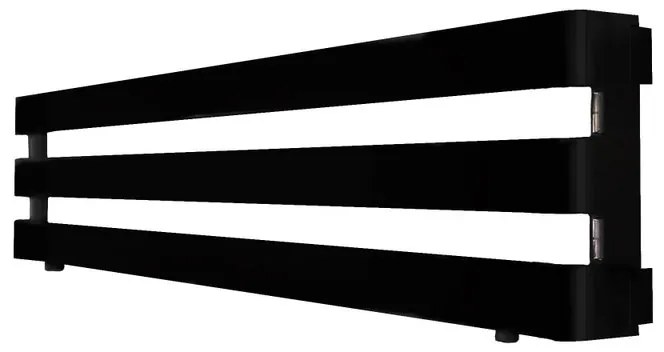 Scaldasalviette ad acqua calda IRSAP STEP nero satinato interasse 1576 mm, L 180 x H 31 cm