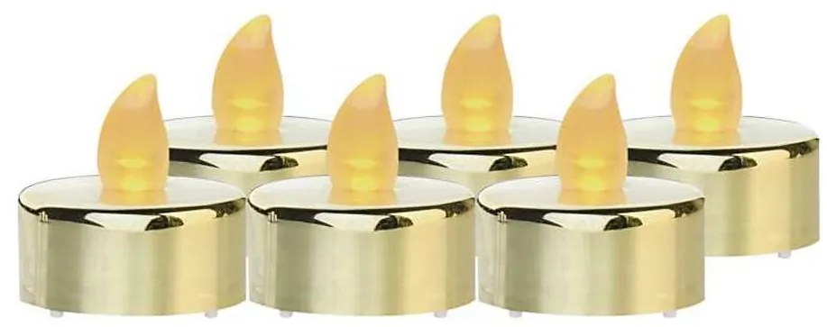 SET 6x LED Decorazioni natalizie 6xLED/6xCR2032 oro