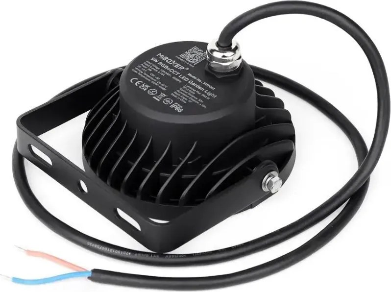 Faro LED 9W RGB+CCT IP66 da Telecomando con Picchetto e Staffa Colore RGB+CCT