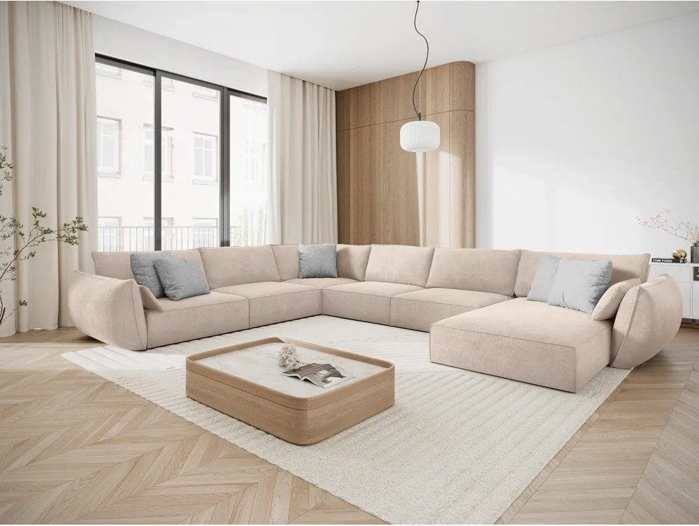 Divano angolare beige (angolo sinistro) Vanda - Mazzini Sofas