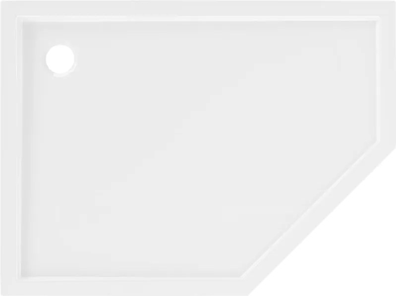 Mexen Flow piatto doccia pentagonale slim sinistro 100 x 90 cm, bianco lucido - 46P109010L