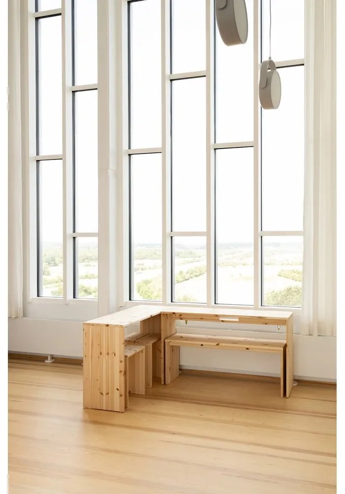 Sgabello di colore naturale in pino massiccio Join-In – Karup Design