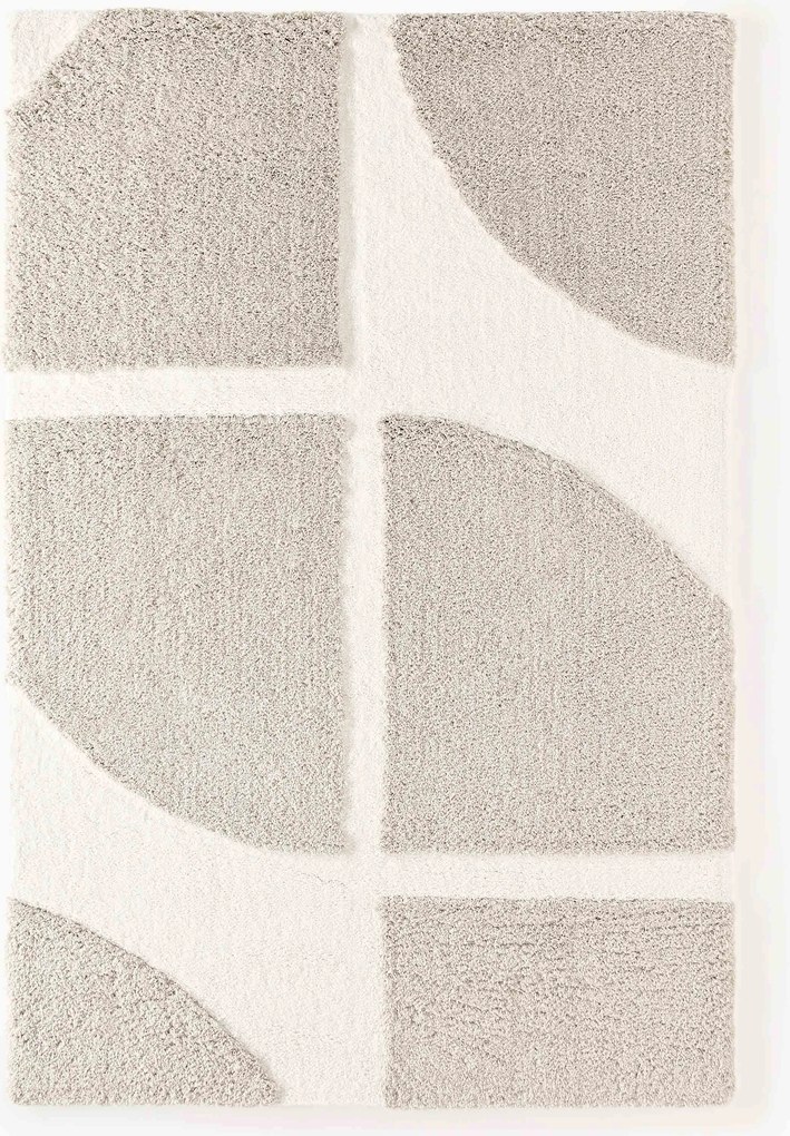 Tappeto morbido a pelo lungo con motivo in rilievo Jade