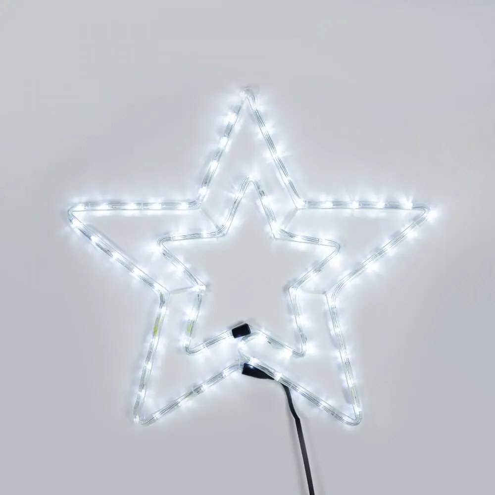 Stella Natalizia LED DOPPIA ILLUMINAZIONE, 56x56cm, IP44 Colore Bianco Freddo 8000 - 12000 °K