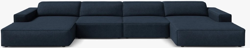 Divano panoramico modulare Jodie 6 posti in bouclé – L364 cm