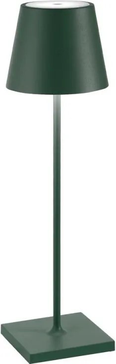Zafferano Poldina Pro lampada cordless ricaricabile LED verde scuro