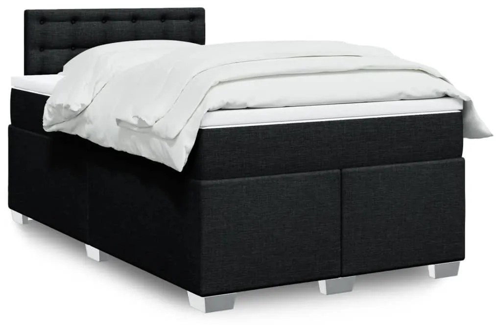 Giroletto A Molle Con Materasso Nero 120x200 Cm İn Tessuto /