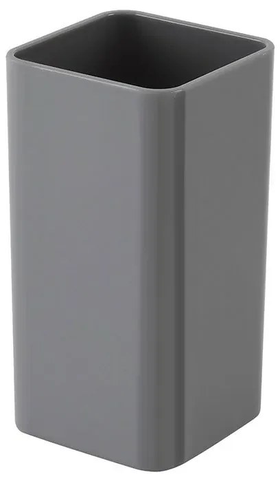 Portaspazzolino Grigio da Appoggio per Bagno Moderno Star