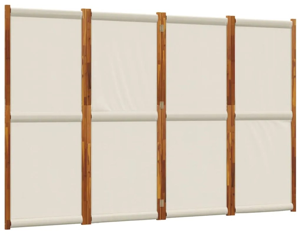 Divisorio a 4 pannelli grigio chiaro 280x180 cm