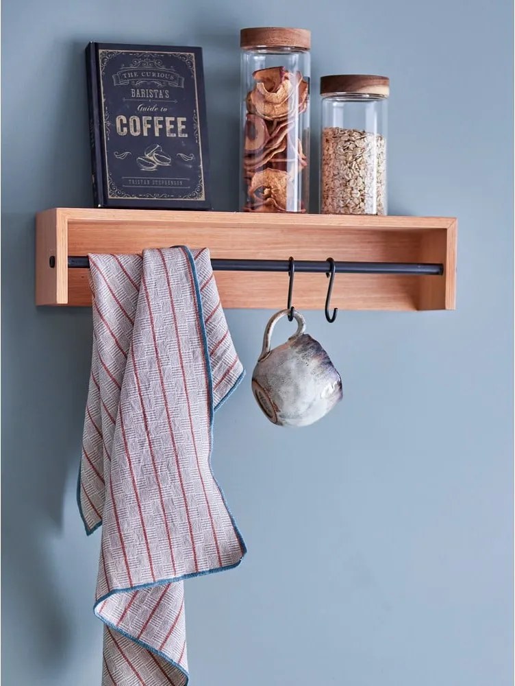 Appendiabiti da parete in colore naturale effetto faggio con mensola Ryder - Bloomingville