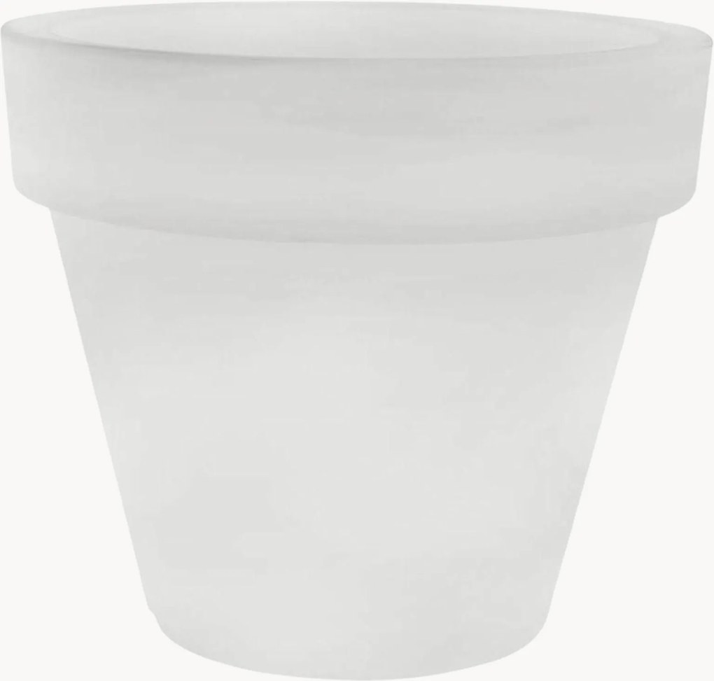 Portavaso da esterno con luce a LED Bordato Liscio