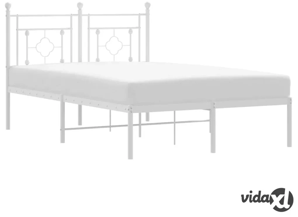 Letto con rete imbottito 120x200 similpelle bianco AGUEDA