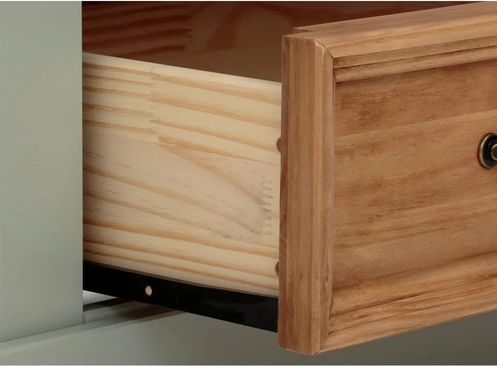 Vetrina in legno di pino verde chiaro 100x120 cm Selma - Støraa