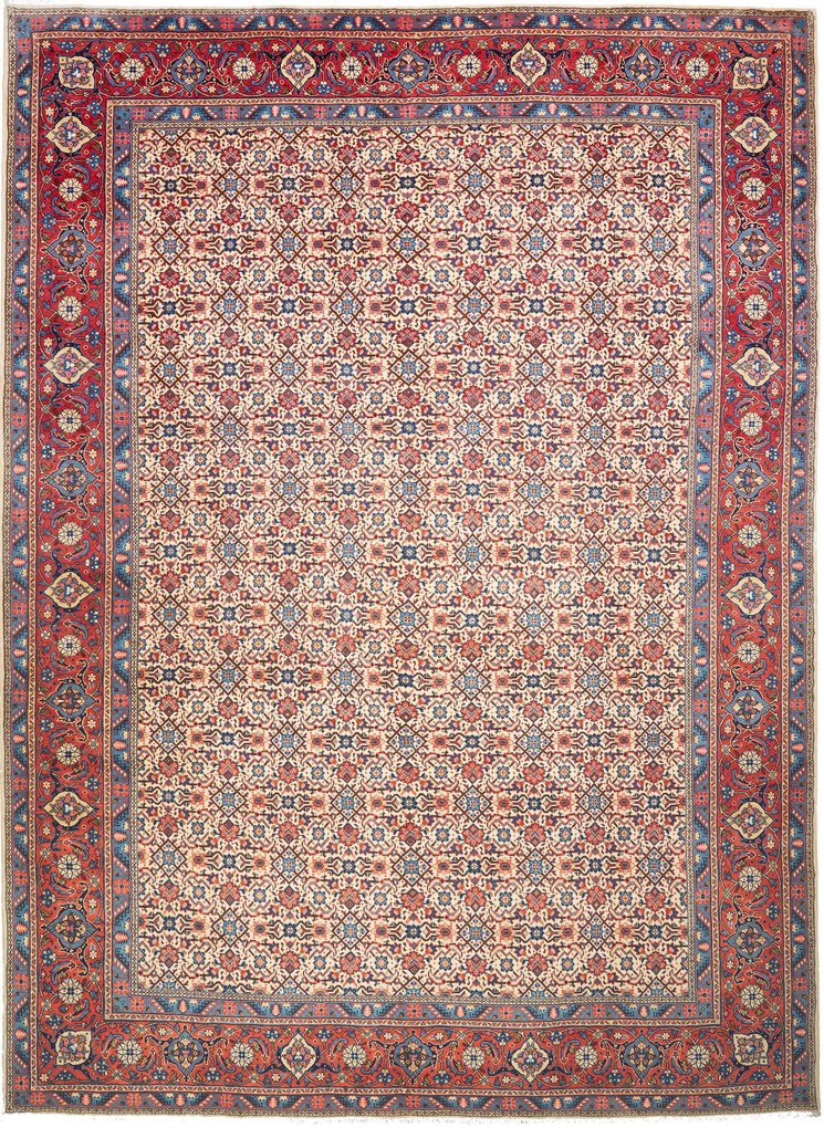 Sarouk Tappeto persiano 370 x 270 Beige (Iran) Annodato A Mano
