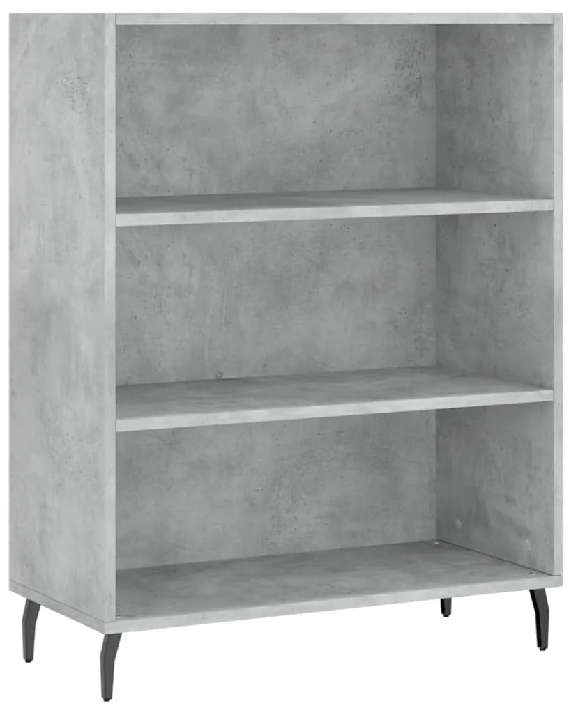 Credenza Grigio Cemento 69,5x34x180 cm in Legno Multistrato